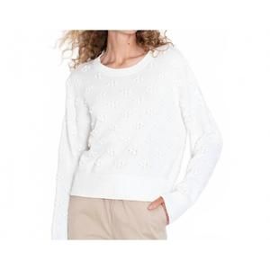 NEW KULE bubble sweater in white